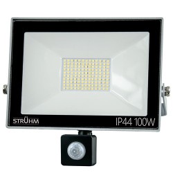 Naświetlacz LED 100W 8000lm IP44 KROMA S z czujnikiem ruchu biały - hurtownia elektryczna Amper.pl