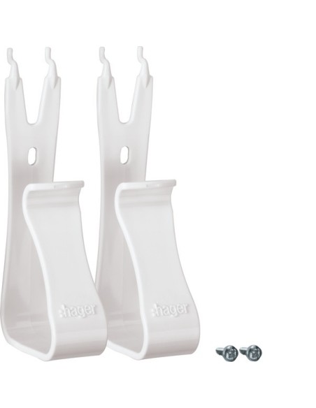 Uchwyt dla urządzeń multimedialnych, plastikowy, biały (zestaw 2szt.) VZ02MM Hager
