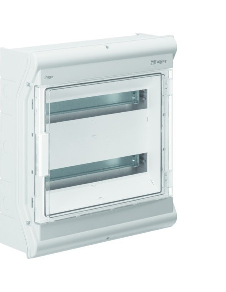 vector outdoor Rozdzielnica n/t IP65 odporna na UV bez przetłoczeń 2R/36M (2x18) VE218SN Hager