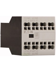 Moduł wyłącznika pomocniczego, 2-biegunowe, I 16 A, 2 zestyk zwierny, Mocowanie do płyty czołowej, Zaciski sprężynowe Push-In,