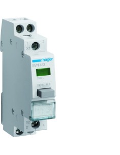 Przełącznik przyciskowy 2NO LED zielona Ith16A 230VAC SVN433 Hager