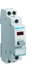 Przycisk sterowniczy 2NO LED czerwona Ith16A 230VAC SVN432 Hager