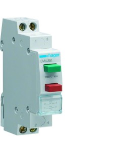 Przycisk sterowniczy 2x 1NO+NC zielony i czerwony Ith16A 230VAC SVN391 Hager