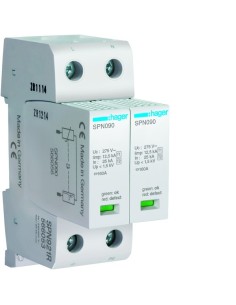 SPD Ogranicznik przepięć T1+T2 MOV 2P sieć TN-S Iimp25 kA Up?1,5kV styk FM SPN921R Hager