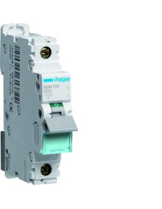 MCB Wyłącznik nadprądowy Icn10000A / Icu15kA 1P D 3A NDN103 Hager