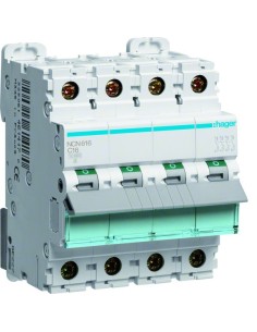 MCB Wyłącznik nadprądowy Icn10000A / Icu15kA 3P+N C 16A NCN616 Hager
