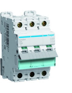 MCB Wyłącznik nadprądowy Icn10000A / Icu15kA 3P C 4A NCN304 Hager