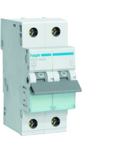 MCB Wyłącznik nadprądowy Icn6000A 1P+N C 63A MCN563E Hager