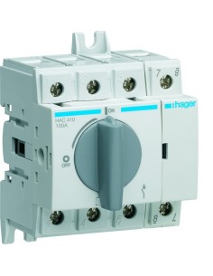 Modułowy rozłącznik izolacyjny obrotowy 4P 100A, rozmiar 2 HAC410 Hager