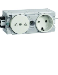 tehalit.WA Gniazdo SCHUKO z ogranicznikiem przeciwprzepięciowym WAGO C-profil krem GS12009001 Hager