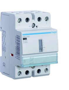 Stycznik z możliwością sterowania ręcznego 24VAC 2NO 40A AC-7a/b ERD240 Hager