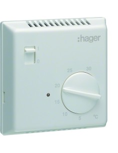 Termostat bimetalowy z wyłącznikiem ręcznym 230V 1P 10A EK051 Hager
