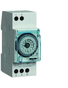 Zegar analogowy tygodniowy z rezerwą chodu 230V 1P 16A EH271 Hager