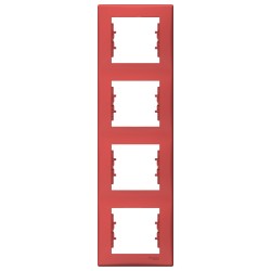 Sedna Ramka 4-krotna pionowa czerwony SDN5802041