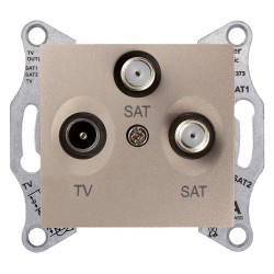 Sedna Gniazdo TV/SAT/SAT końcowe (1dB) satyna SDN3502168