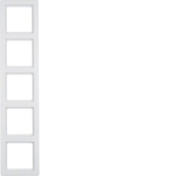 Berker Q1 ramka 5-krotna biała aksamit Hager 10156089 - hurtownia elektryczna Amper.pl