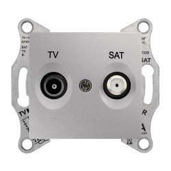Sedna Gniazdo TV/SAT przelotowe (8dB) aluminium SDN3401260