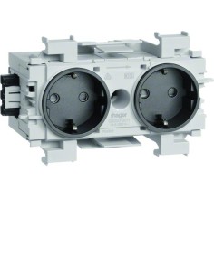 tehalit.WA Gniazdo SCHUKO 2-krotne WAGO montaż krawędziowy antracyt GS20019011 Hager 2