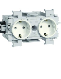 tehalit.WA Gniazdo SCHUKO 2-krotne WAGO montaż krawędziowy krem GS20019001 Hager 2