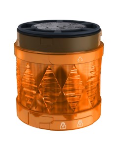 Zespół z podświetl. LED światło ciągłe pomarańczowa fi 60mm IP65 24V AC/DC XVUC25