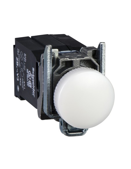 Lampka sygnalizacyjna biała LED 400V metalowy typowa XB4BV5B1