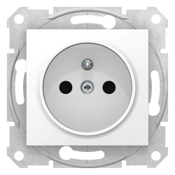Sedna gniazdo pojedyncze 2p+z z przesłonami białe SDN2800121 - hurtownia elektryczna Amper.pl