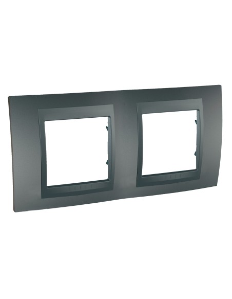 Unica Ramka podwójna pozioma grafit MGU6.004.12