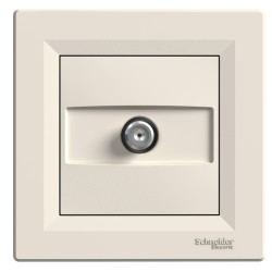 Asfora Gniazdo SAT przelotowe (4dB), kremowe EPH3700223 Schneider