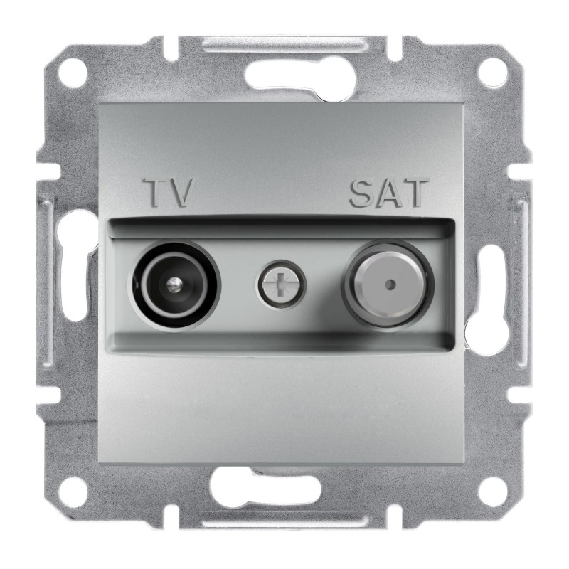 Asfora Gniazdo TVSAT przelotowe (8dB) bez ramki, aluminium EPH3400361 Schneider