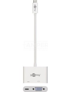 Multi adapter USB-C &gt, VGA D-Sub(15-pin) + USB-C 62107