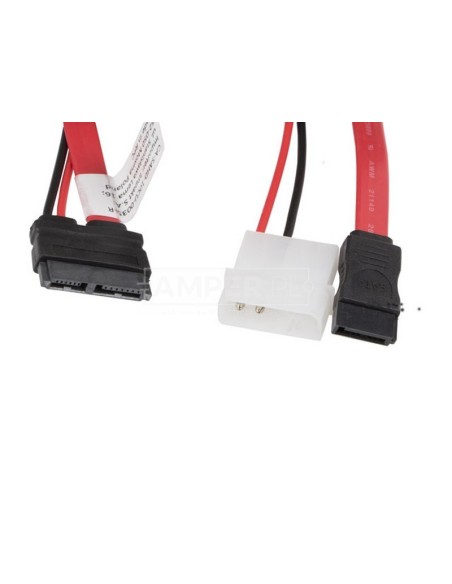 Kabel SATA DATA III (6GB/s)/ microSATA+zasilanie MOLEX dla dysków 1,8'' CA-SAHD-10CU-0035-R