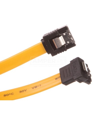 Kabel SATA prosty - kątowy 0,5m 95020