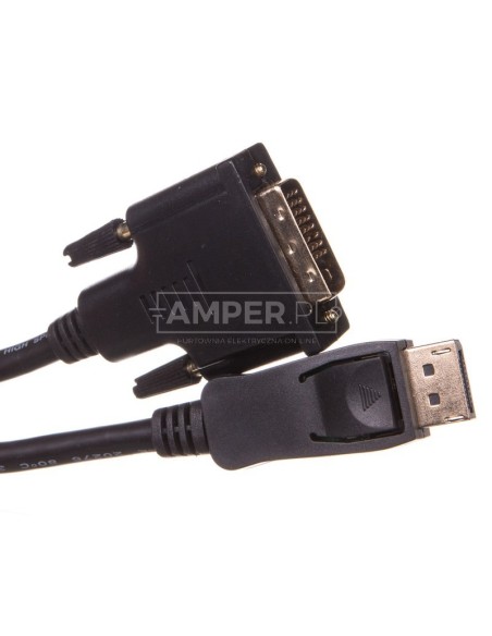 Kabel adapter DisplayPort 1.2 / DVI-D 5m czarny 51963