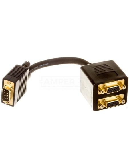 Adapter VGA D-Sub15 (M) - 2x VGA D-Sub15 (F)