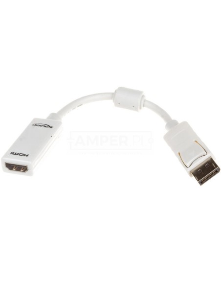 Adapter DisplayPort (M) - HDMI (F) biały