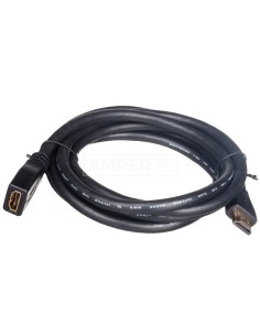 Kabel przedłużający HDMI Highspeed 1.4 z Eth. GOLD Typ HDMI A/HDMI A, M/Ż czarny 2m AK-330201-020-S