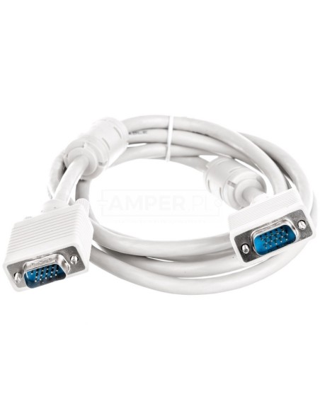 Kabel połączeniowy beżowy SVGA Typ DSUB15/DSUB15, M/M 1,8m AK-310103-018-E