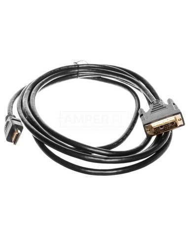 Kabel adapter HDMI Highspeed 1.3 Typ HDMI A/DVI-D(18+1), M/M czarny 3m AK-330300-030-S