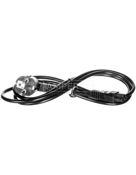 Przewód zasilający Schuko (type F, CEE 7/7)- C5 1.8m czarny 68004