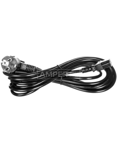 Przewód zasilający Schuko (type F, CEE 7/7) - IEC C13 5m czarny 51320