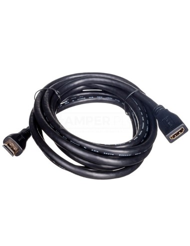 Kabel przedłużający HDMI Highspeed 1.4 z Eth. GOLD Typ HDMI A/HDMI A, M/Ż czarny 3m AK-330201-030-S