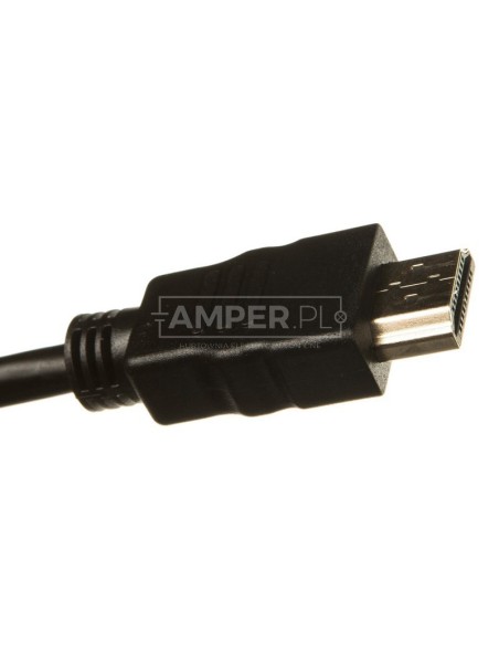 Kabel połączeniowy HDMI Highspeed 1.4 z Eth. GOLD Typ HDMI A/HDMI A, M/M czarny 5m AK-330107-050-S