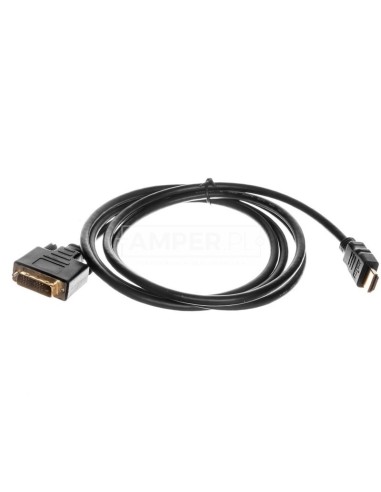 Kabel adapter HDMI Highspeed 1.3 Typ HDMI A/DVI-D(18+1), M/M czarny 2m AK-330300-020-S