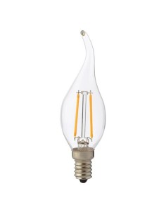 Żarówka LED świeczka E14 2W 160lm FLAME FILAMENT biała ciepła IDEUS HOROZ 02994 2