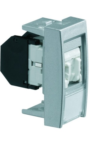 systo Gniazdo informatyczne z polem opisowym 1x RJ45 kat. 6 STP, 1M, alu WS225T Hager