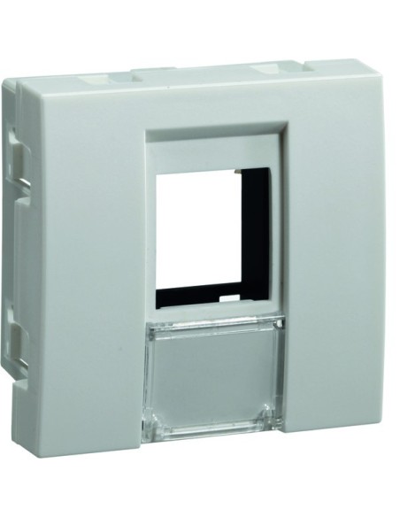 systo Płytka nośna z polem opisowym 1x RJ45 do gniazd Keystone, 2M, biały WS203 Hager