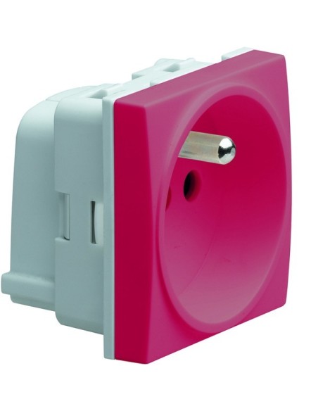 systo Gniazdo z uziemieniem DATA, zaciski śrubowe, 16A/250V, 2M, czerwony WS106 Hager
