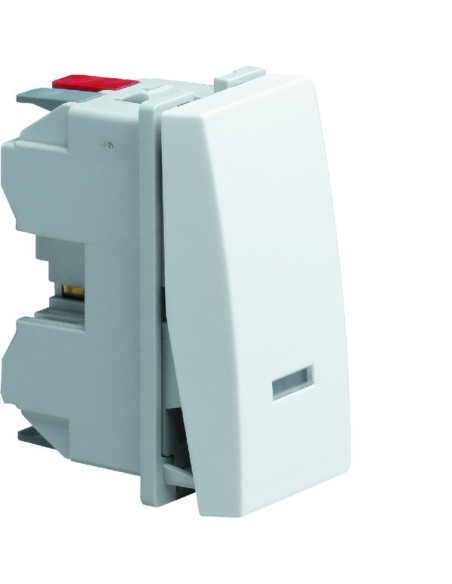 systo Łącznik klawiszowy przyciskowy zwierno/rozwierny z opcją podświetlenia, 10A/250V, 1M, biały WS030 Hager