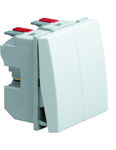 systo Łącznik klawiszowy przyciskowy zwierno/rozwierny, 10A/250V, 1M, biały WS029 Hager