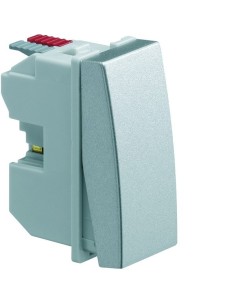 systo Łącznik klawiszowy przyciskowy zwierno/rozwierny, 10A/250V, 1M, alu WS027T Hager 2